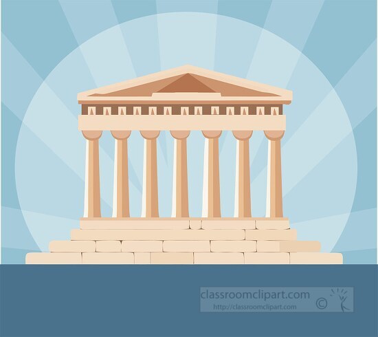 illustration of a ancient greek temple with columns