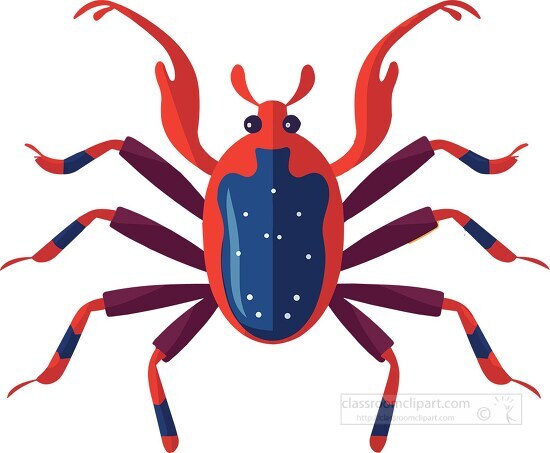 illustration of a colorful tick flat design top view clip art