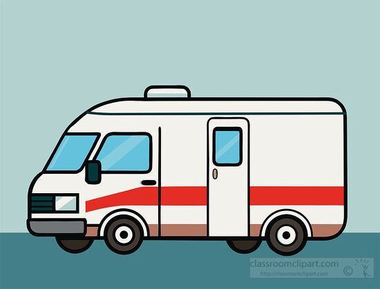 illustration of a motorhome in a side view