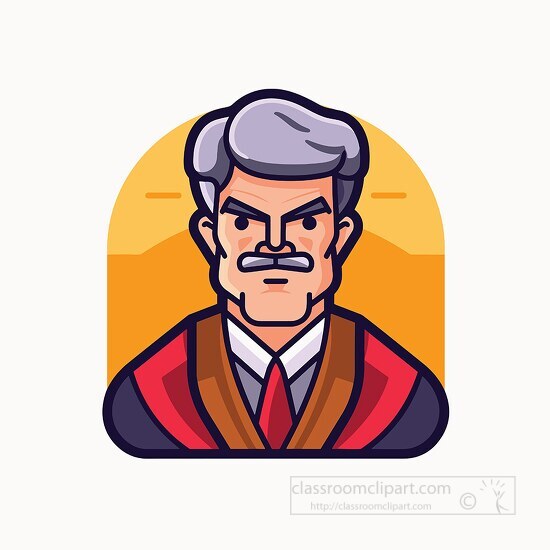 judge icon style clip art