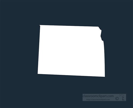 kansas state map silhouette style clipart