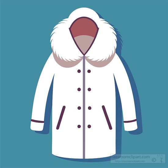 long white winter coat with a thick fur lined hood