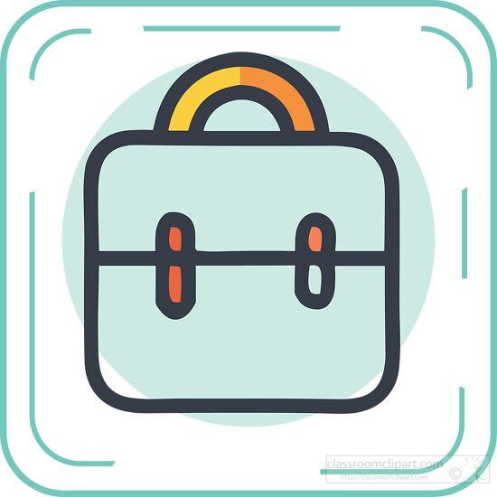 lunchbox blue line icon