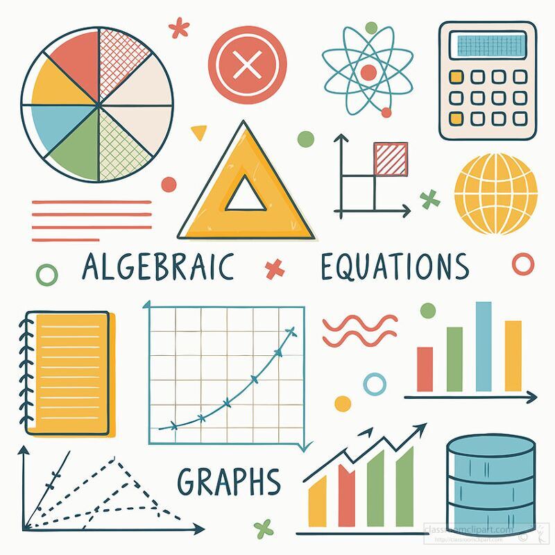 math concepts with charts clipart