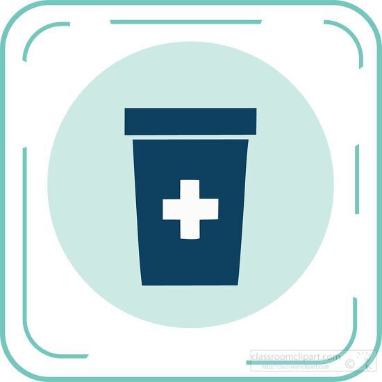 medical disposal rectangle icon rectangle icon