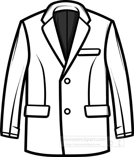 mens sport jacket black outline