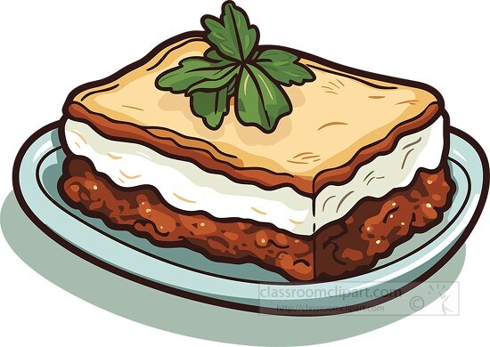 moussaka greek food clip art