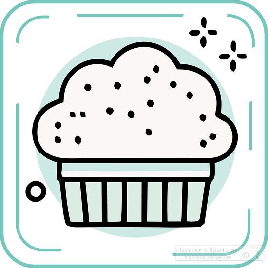 muffin blue line icon