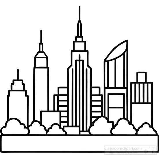 new york skyline clipart