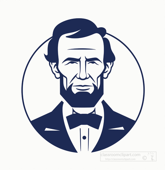 outline silhouette of president president abraham lincoln