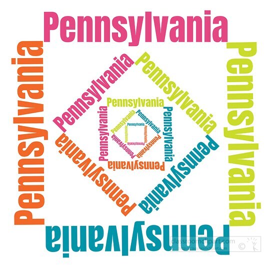 Pennsylvania text design logo