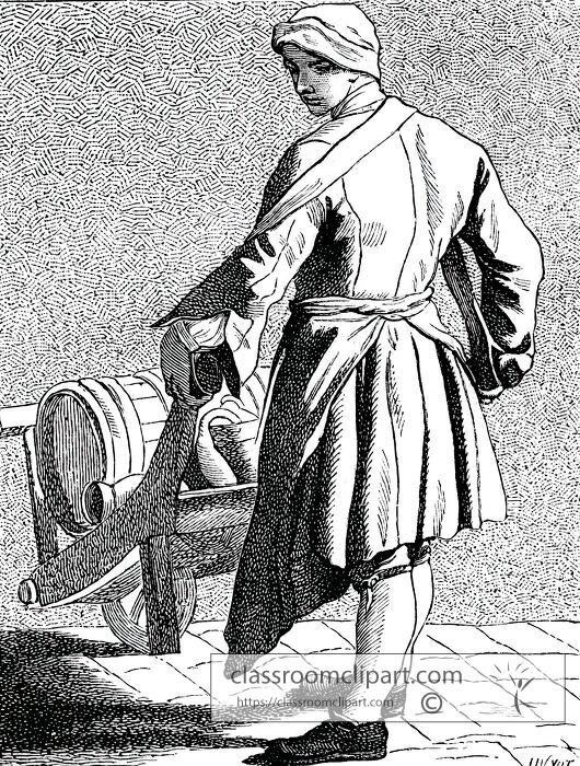 18th century french strolling vinegar mercahant