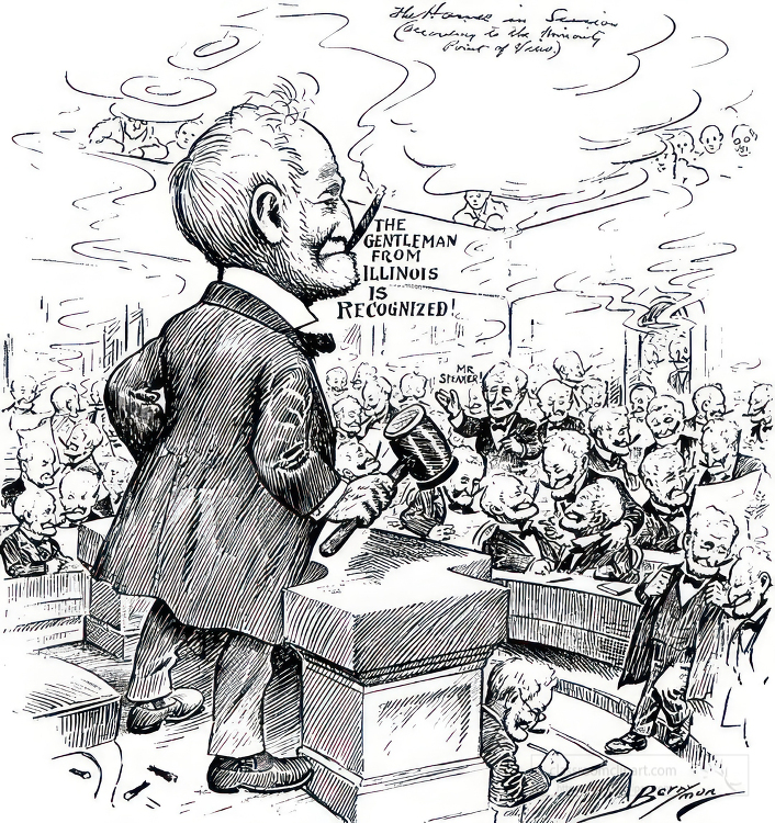 black and white american political cartoon a0271