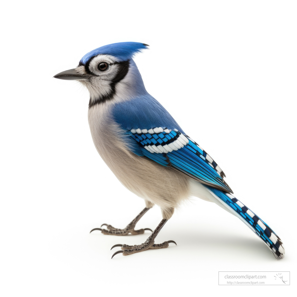 blue jay isolated on white background