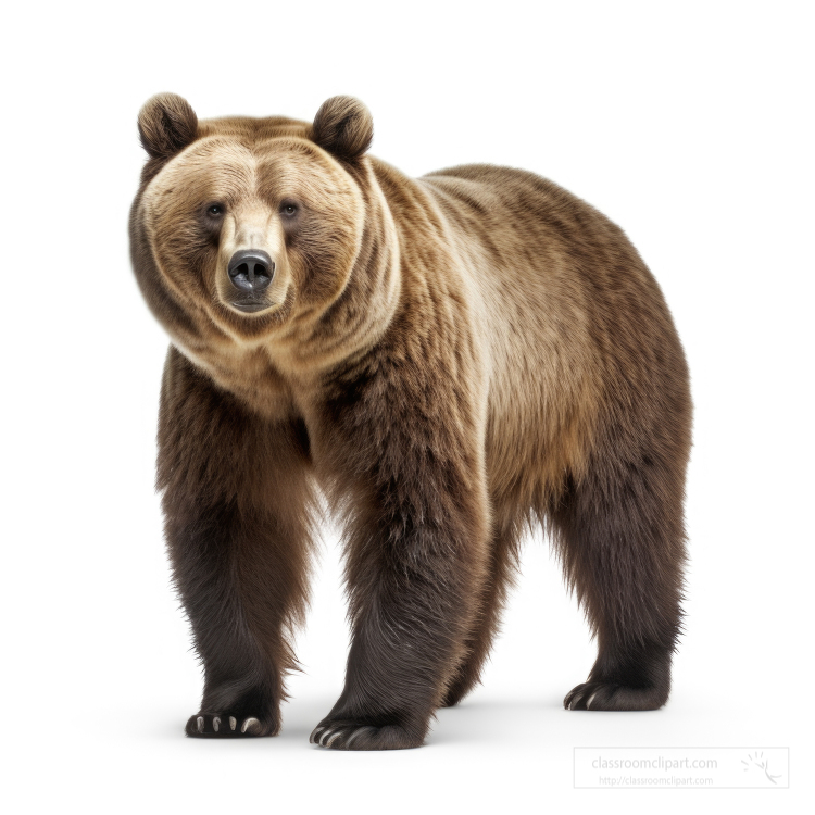 Brown Bear isolated on white background