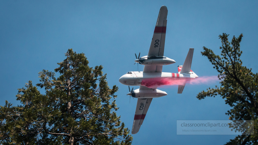 Cedar Fire aircrafts drops aerial retardant and water