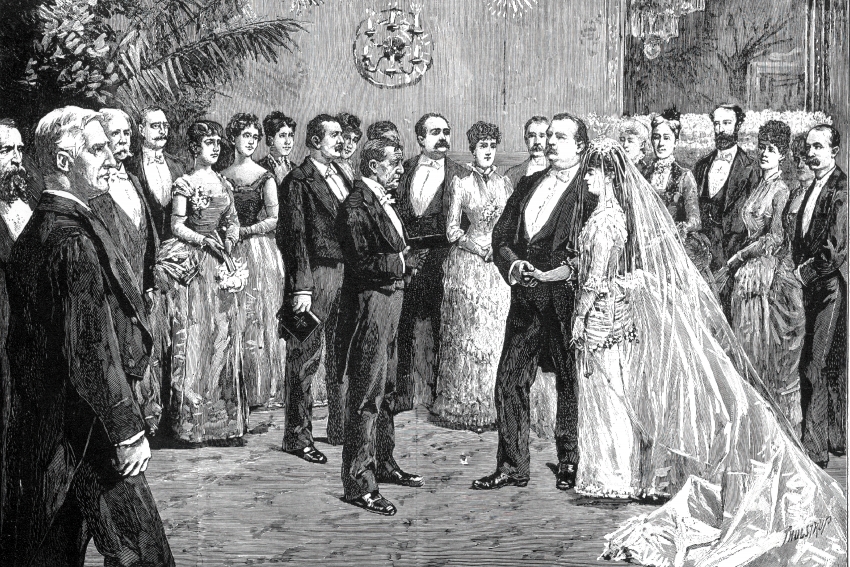 Ceremony at Grover Clevelands marriage