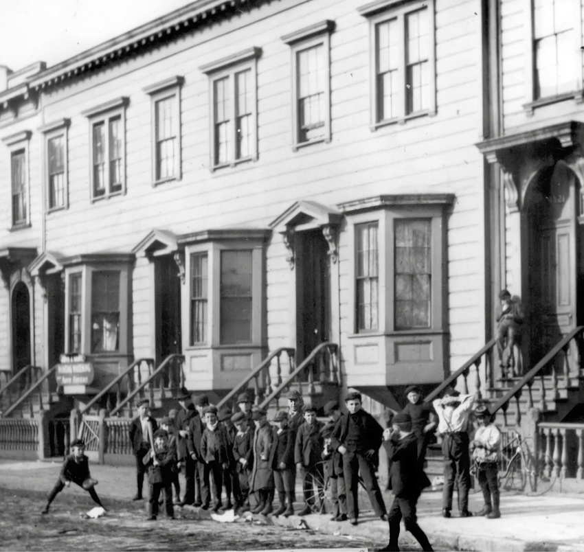 Children playing ball San Francisco 1900