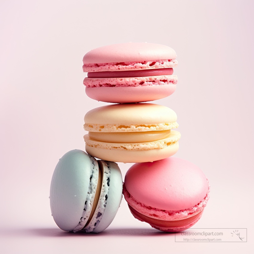 delicate arrangement of macarons