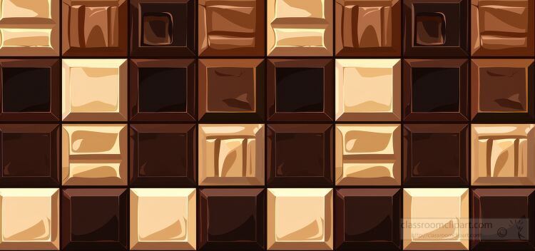 different shades of chocolate squares in a grid formation