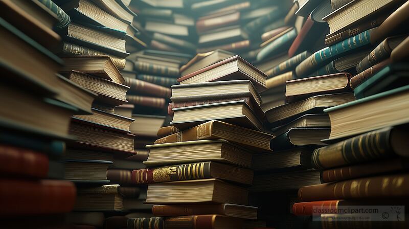 Enchanting 3D Background Filled With Books for Creativity