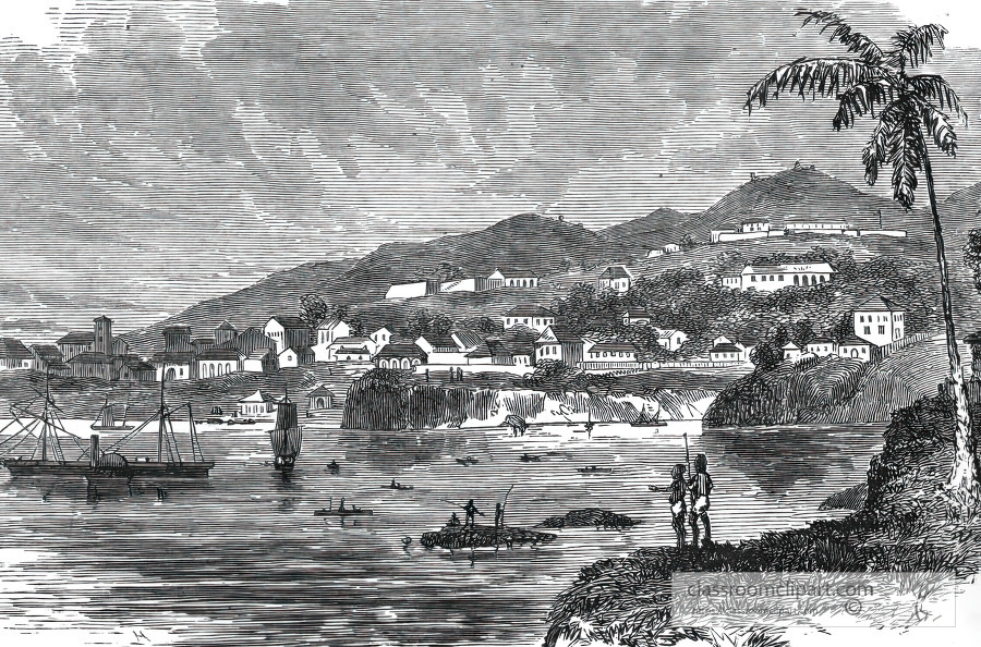 free town sierra leone historical illustration africa