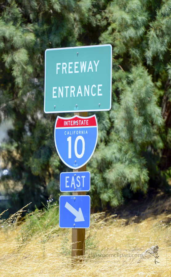 freeway entrance sign