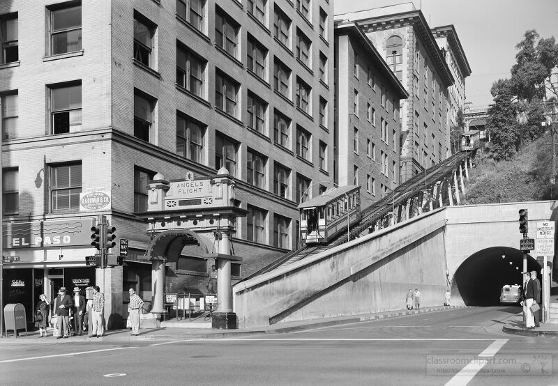 funicular railway in the Bunker Hill district of Los Angeles