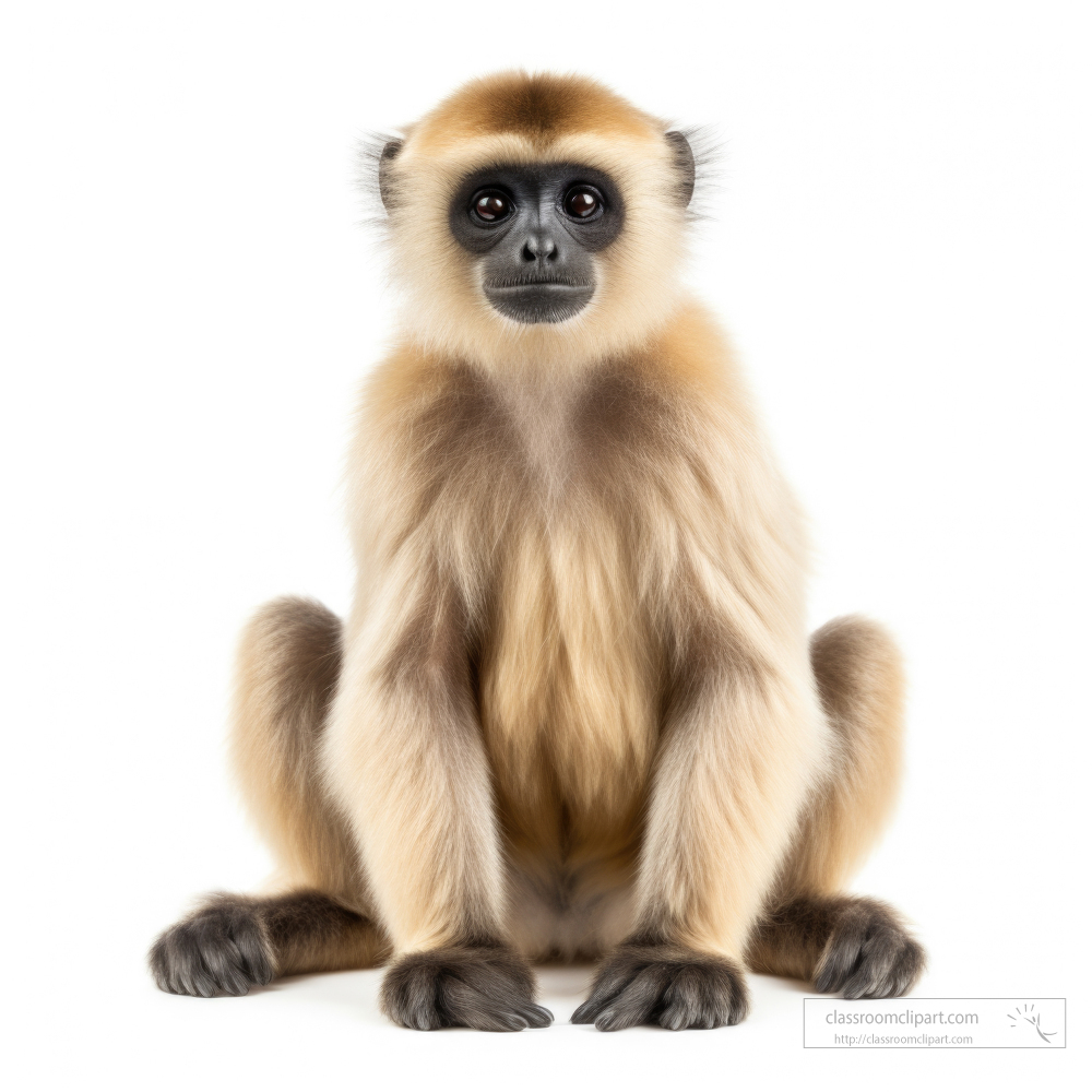 Gibbon isolated on white background