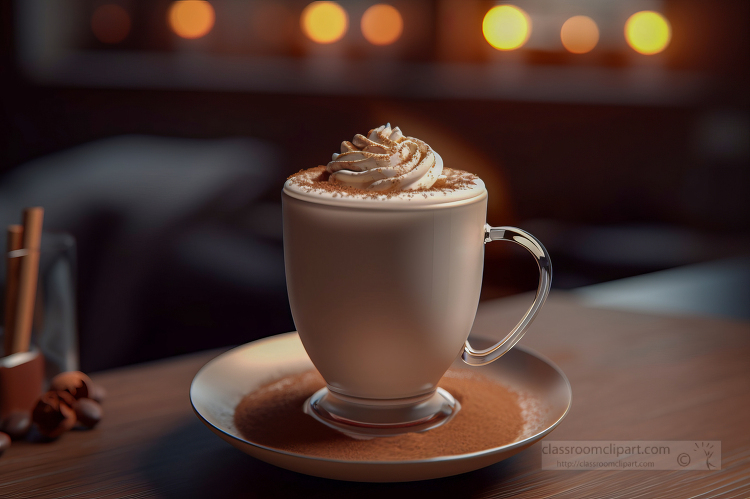 hot chocolate with whipped cream