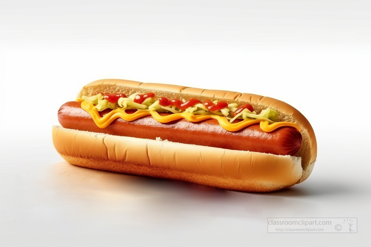 hot dog with mustard