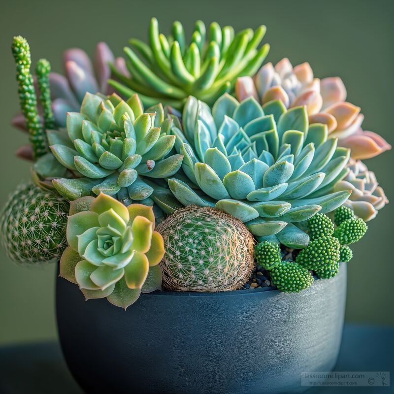 Indoor Succulent and Cactus Arrangement