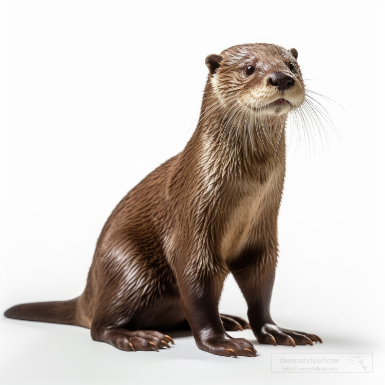 Otter isolated on white background