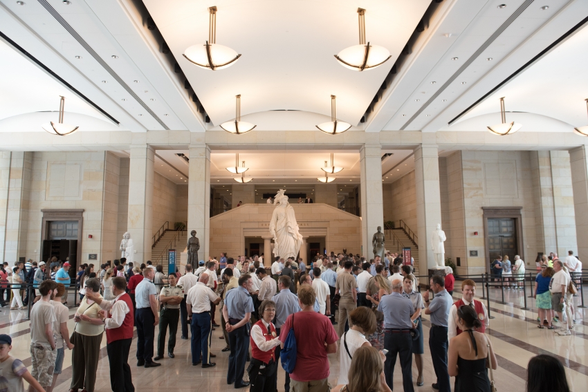 People at the Capitol Visitor Center