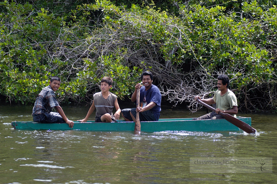 People in a fishing boat Belize
