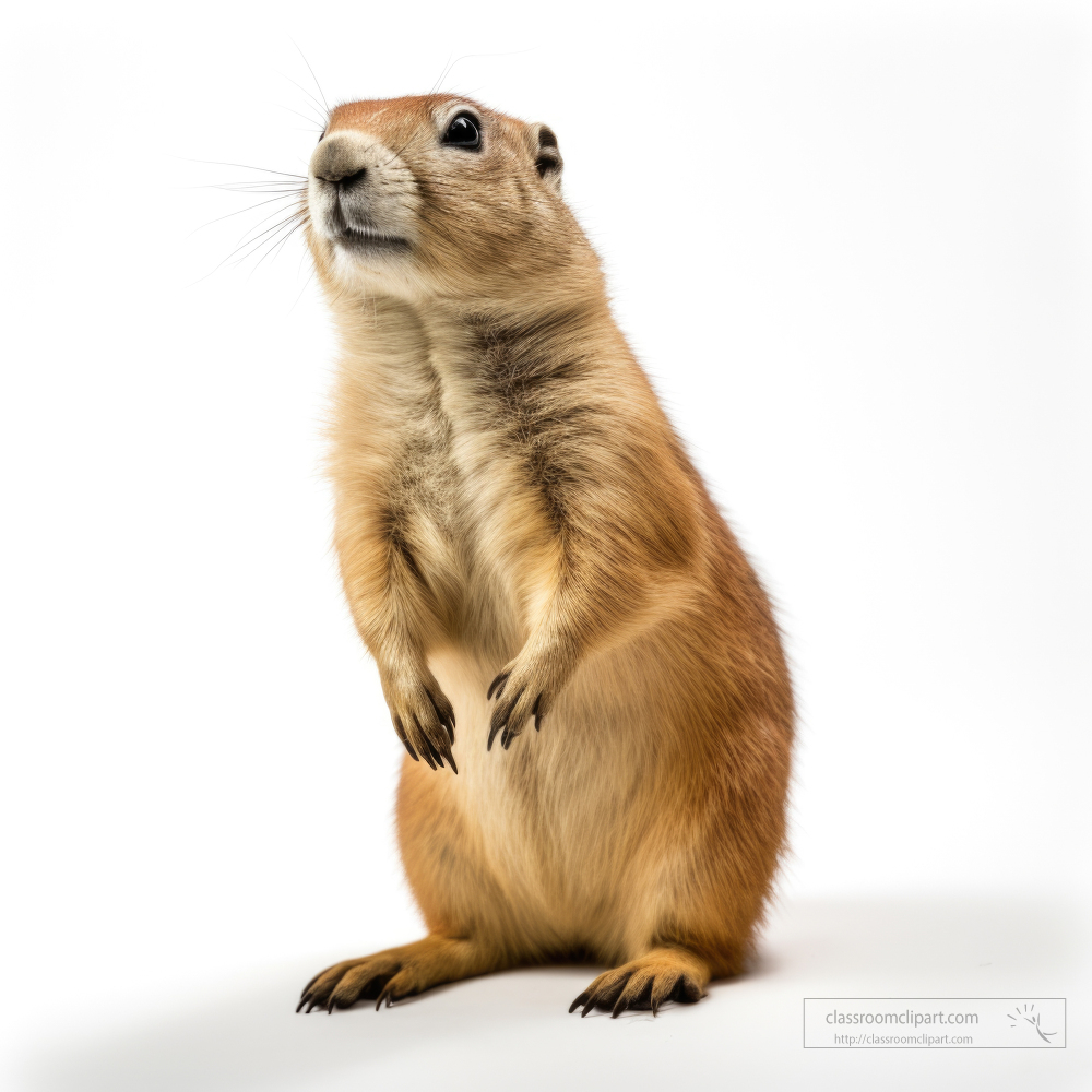 Prairie dog isolated on white background