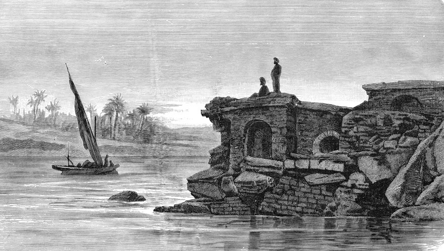 river wall along the nile river