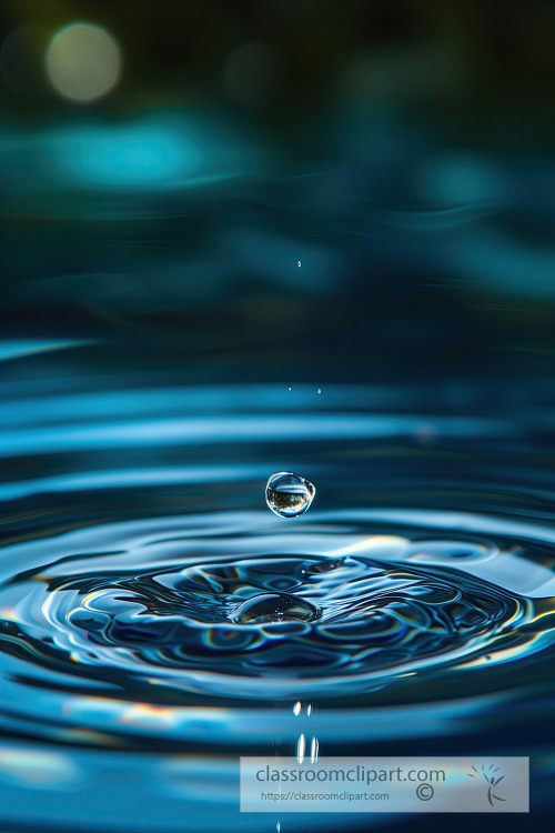 Sequence of water creating ripples on a serene water surface