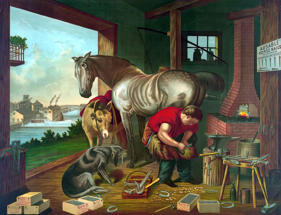 shoeing the horse