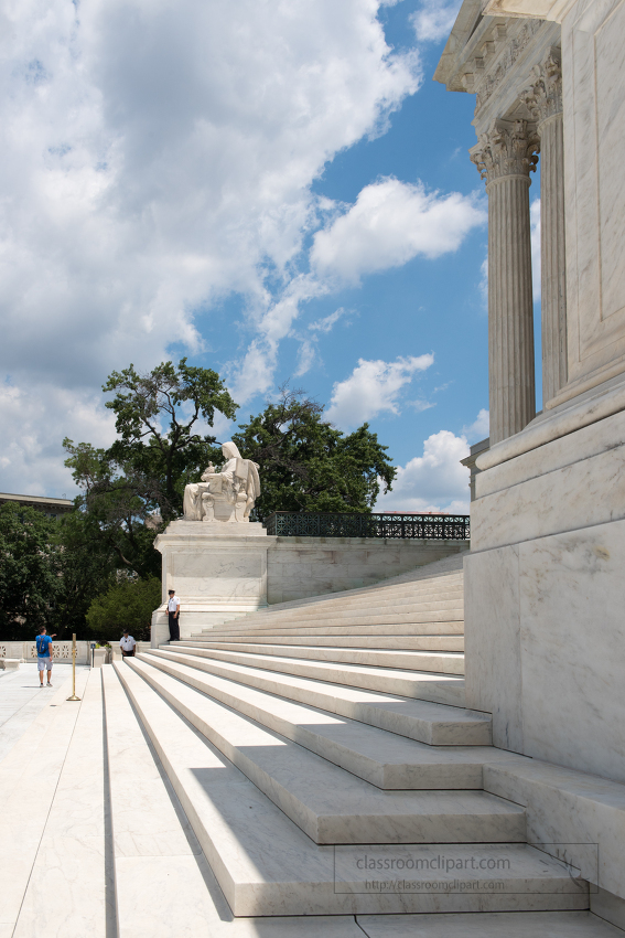 Side view of Supreme Court building in Washington DC