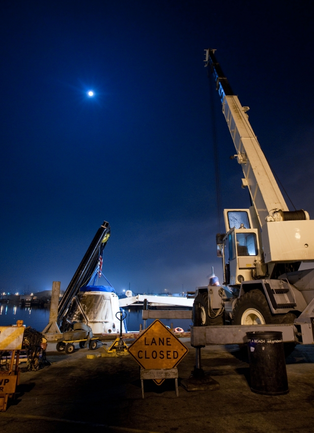 spacexs dragon cargo craft capsule at port 5