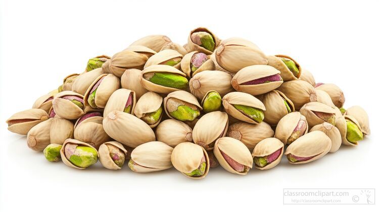 stack of fresh pistachio nuts