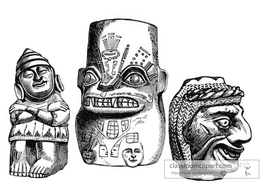 terra cotta figures cuzco historical illustration