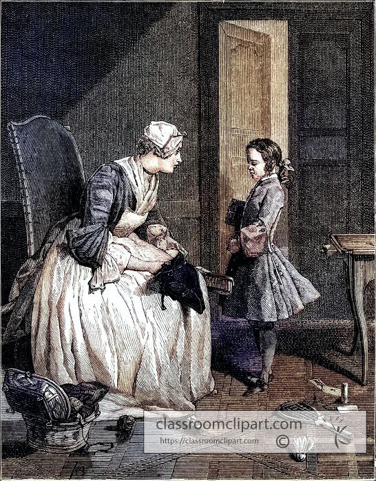 The Governess with a child