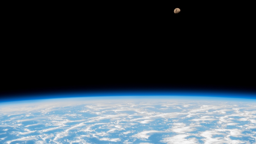 the waxing gibbous moon above the indian ocean 11