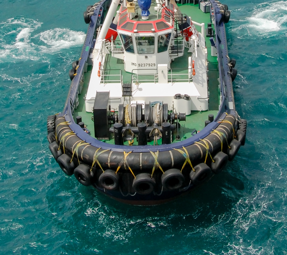 Tug Boat Closeup near coast of Valentta Malta