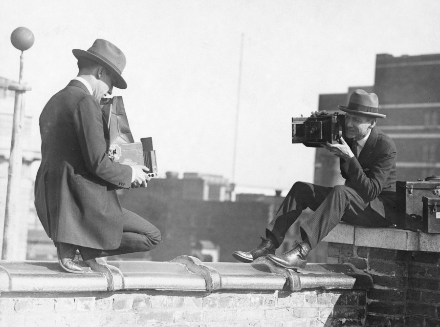 Two photographers taking each other