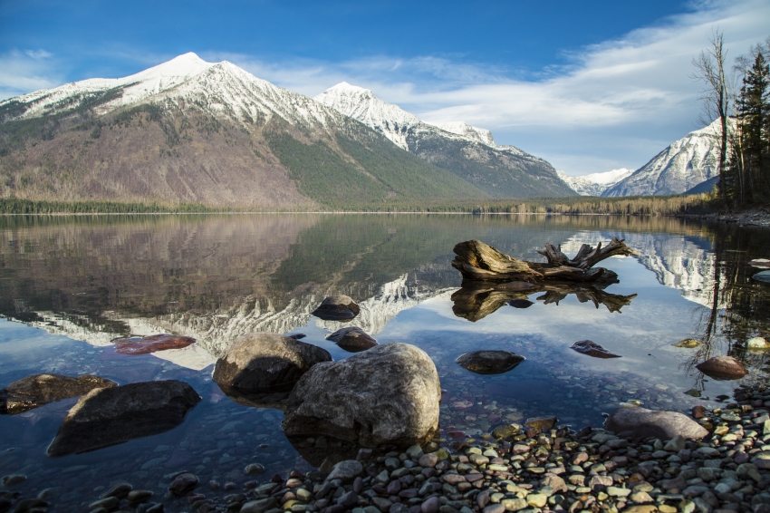 view from lake mcdonald lodge montana