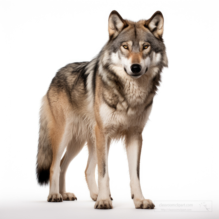 Wolf isolated on white background