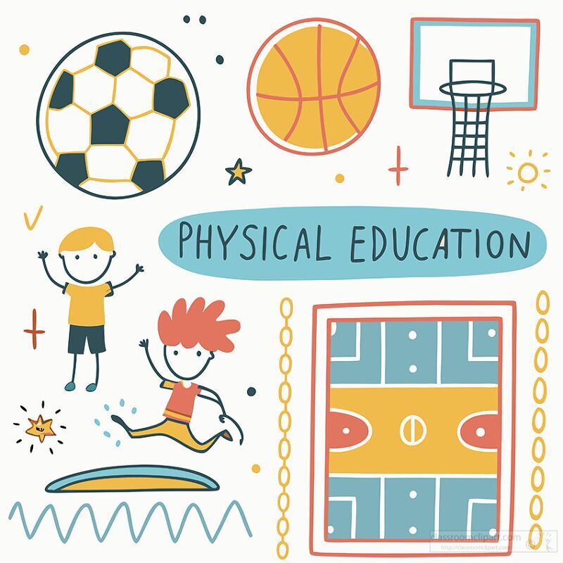 physical education playful clipart